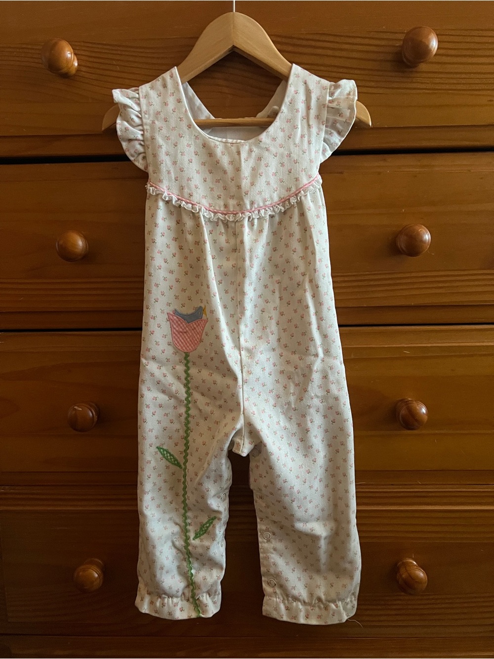 Girls embroidered romper